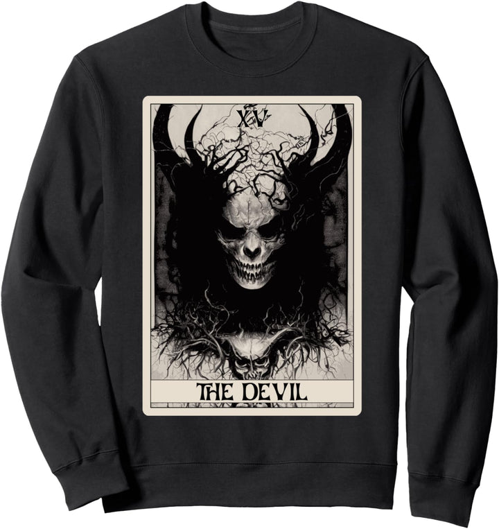 Okult Dark Art Horror The Devil Tarotkarte Sweatshirt