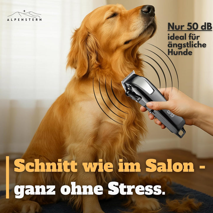 Hundeschermaschine - Leise Profi Schermaschine für Hund Katze Pferd dichtes Fell - Hundetrimmer Hund