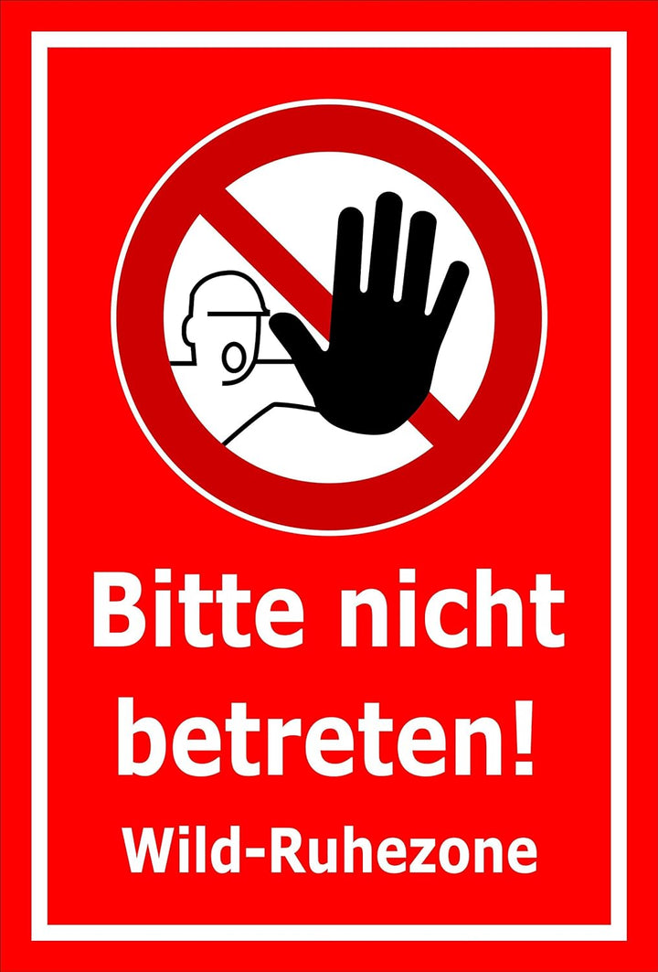 Melis Folienwerkstatt Schild Wild-Ruhezone - 60x40cm - 3mm Aluverbund – 20 VAR S00359-017-D 60x40cm