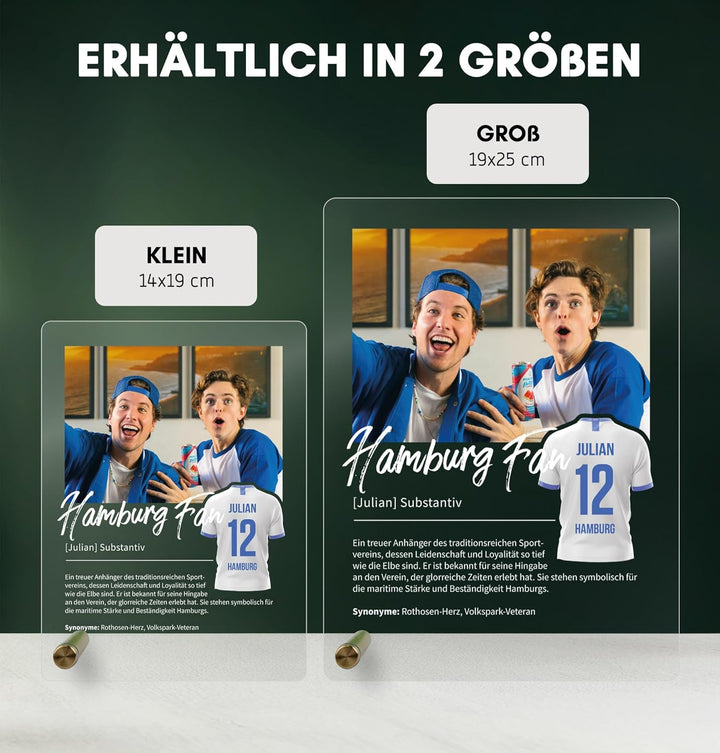 Hamburg Geschenk personalisiert - Acryl Geschenk - Definition: Hamburg Fan - Hamburg Fanartikel, Ham