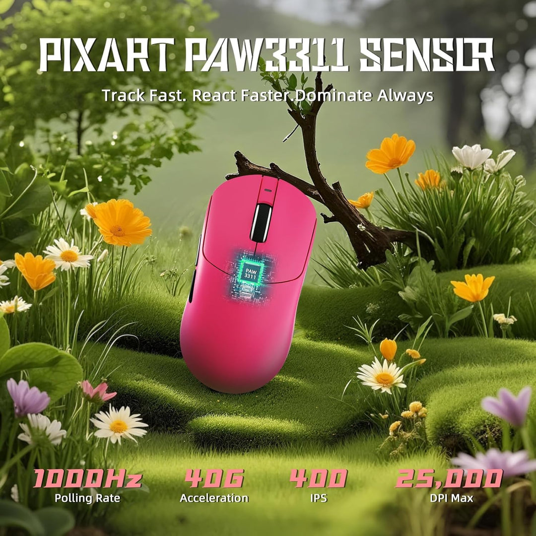 ATTACK SHARK X8SE Kabellose Gaming-Maus, 55g Ultraleicht, PAW3311 Sensor, BK52820 Chip, 25.000 DPI,