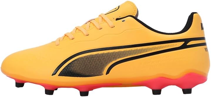 PUMA Unisex King Match Fg/Ag Soccer Shoe, 39 EU Sun Stream Puma Black Sunset Glow