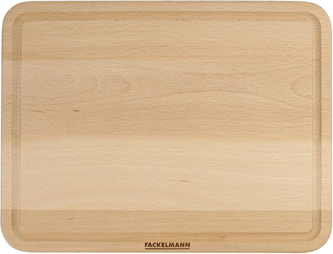 Fackelmann Buchenholz Schneidbrett 30 x 23 cm – Robust &amp; Nachhaltig, Ideal für die Küchenarbeit, pra