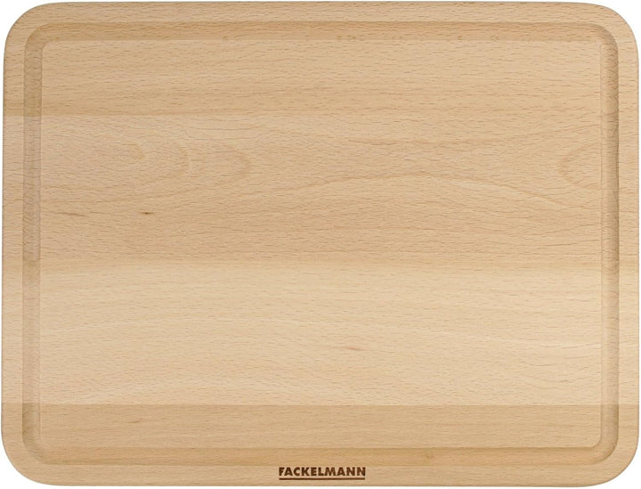 Fackelmann Buchenholz Schneidbrett 30 x 23 cm – Robust &amp; Nachhaltig, Ideal für die Küchenarbeit, pra