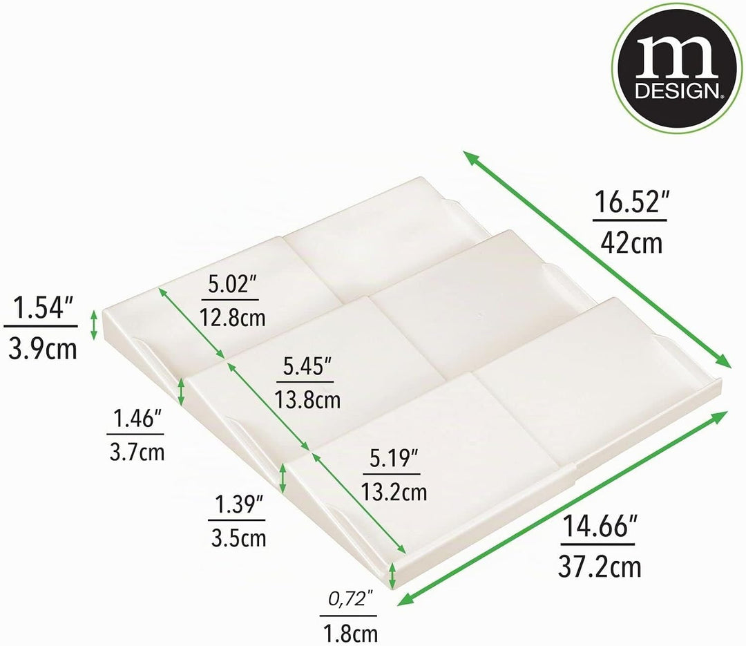 mDesign Gewürzhalter für Schubladen – auf 36,8 cm ausziehbares Gewürzregal von 20 cm bis 36,8 cm – S