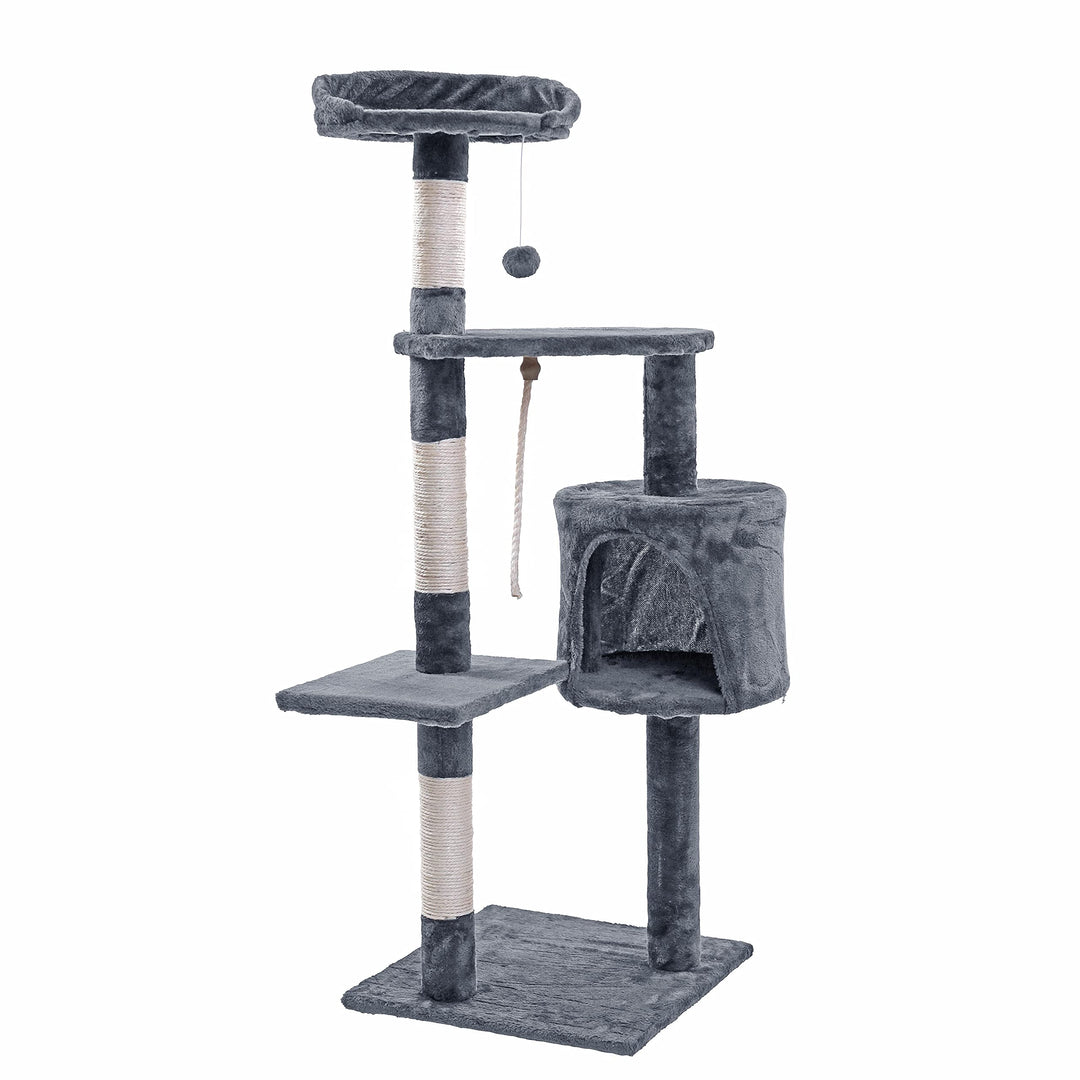ESTEXO Katzenkratzbaum Kratzbaum Katzenbaum 112 cm Spielbaum XL Kletterbaum für Katzen Kratzmöbel Sp