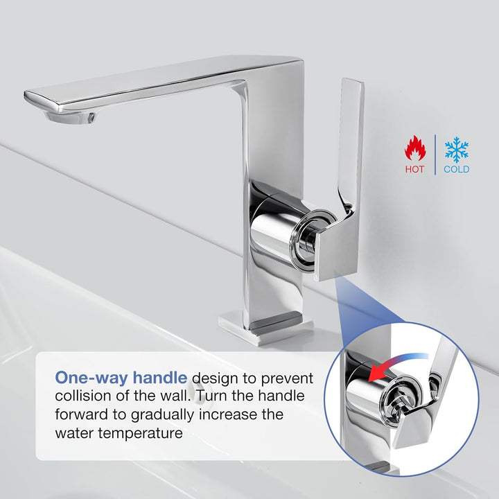 Wasserhahn Bad Waschtischarmatur Armatur Badezimmer Mischbatterie Waschbecken Armaturen, Chrom Einhe