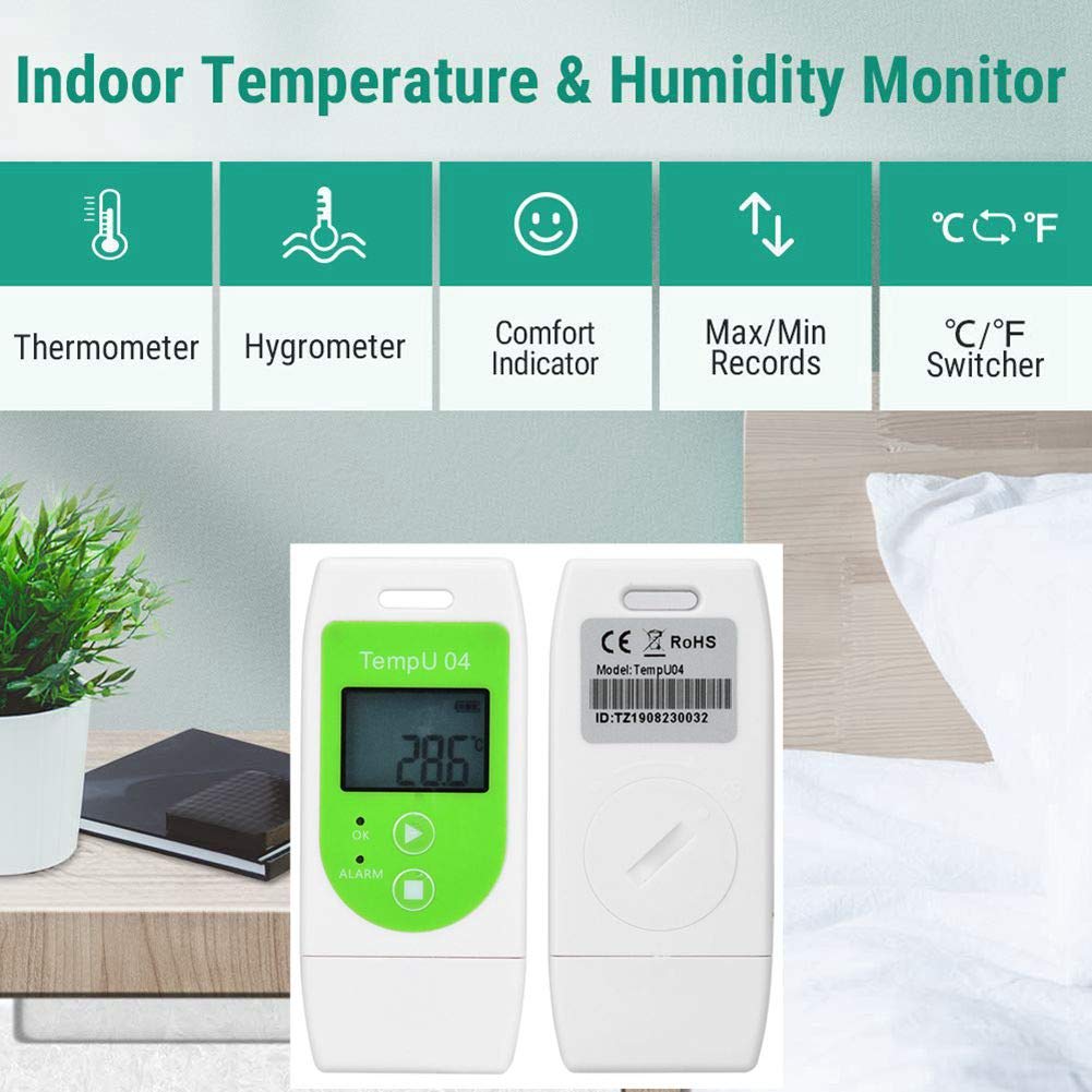 Temperatur Logger, TempU04 PDF USB Temperatur Datenlogger, Wiederverwendbarer Temperatur Rekorder(Te