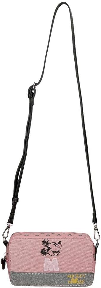 Disney Mickey The Blogger Umhängetasche Rosa 19,5x11,5x7,5 cms PVC und Polyester, Umhängetasche