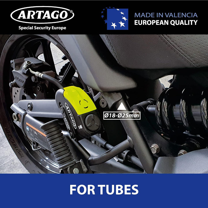 Artago K402 Universal Halterung für Motorrad Bremsscheibenschloss 30X14 und 30X10, zur Befestigung a