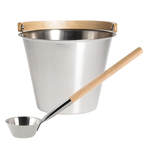 Rento Sauna Bucket and Ladle stainless steel