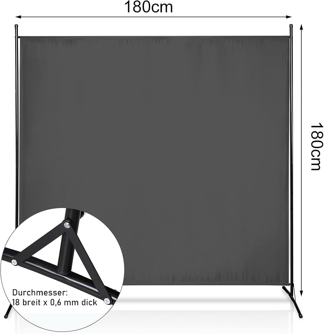 Gimisgu Paravent 180x180cm Raumteiler Gross Garten Stellwand Trennwand Balkon Sichtschutz, 1 Teilig,