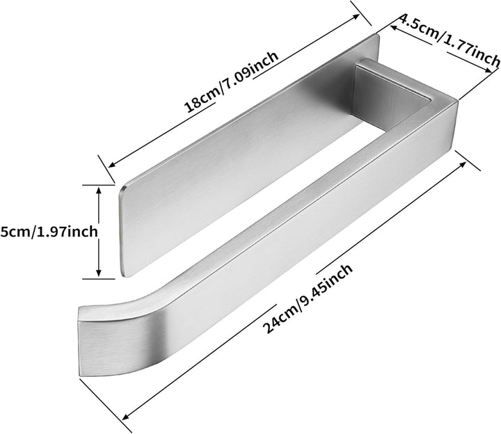 ALOCEO Handtuchhalter ohne Bohren Selbstklebende Handtuchhalter Küche Badezimmer Gebürstet Edelstahl