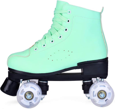 YUDOXN Damen Klassische Retro Rollschuhe.Klassische Retro Rollschuhe.Classic Roller, komfortabl LED