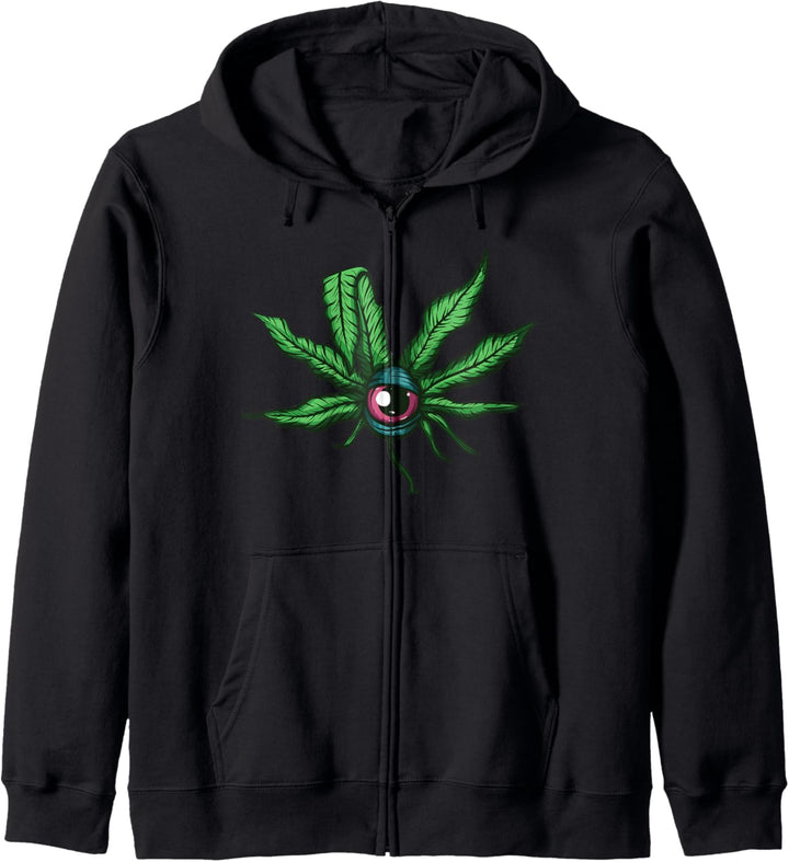 Weed Eye Geschenktopf und Marihuana Geschenk Kapuzenjacke