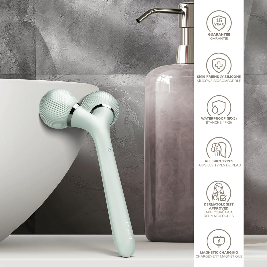GESKE | SmartAppGuided™ Sonic Facial &amp; Body Roller | 4 in 1 | Dermaroller | Gerät für Gesicht und Kö