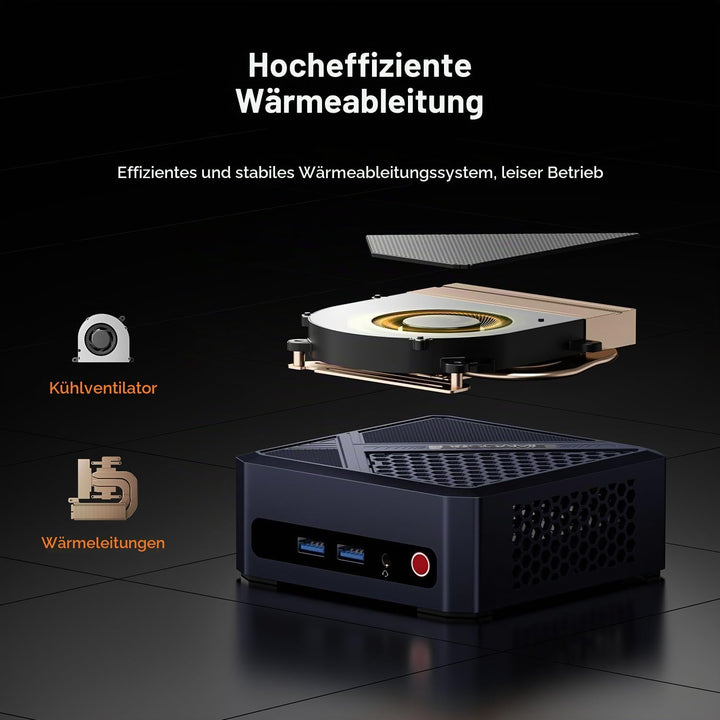 BOSGAME P5 Pro Mini-PC AMD Ryzen 7 6800H, 8 Kerne 16 Threads, Radeon 680M, 32GB DDR5 RAM, 1TB PCIe S