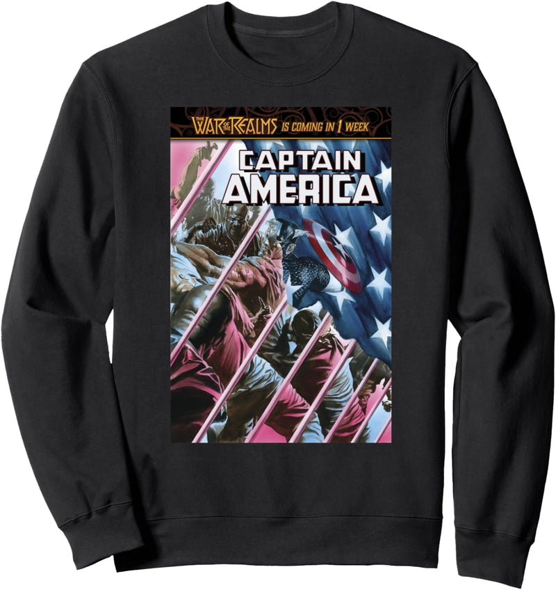 Marvel War Of The Realms Captain America Comic Cover Sweatshirt