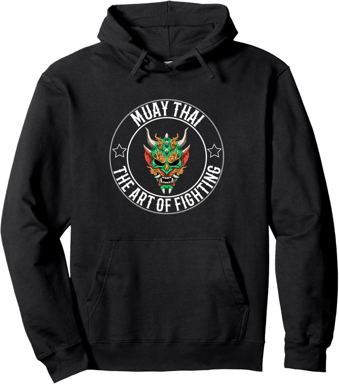 Muay Thai Oni Dämon Thai-Boxen Pullover Hoodie