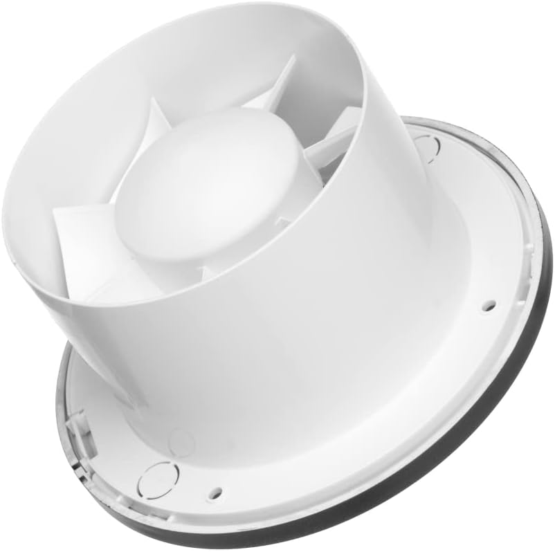 EUROPLAST Ø 125mm Bad-Lüfter - Fan zur Belüftung in Bad und WC gegen Feuchtigkeit - Leise Ventilator