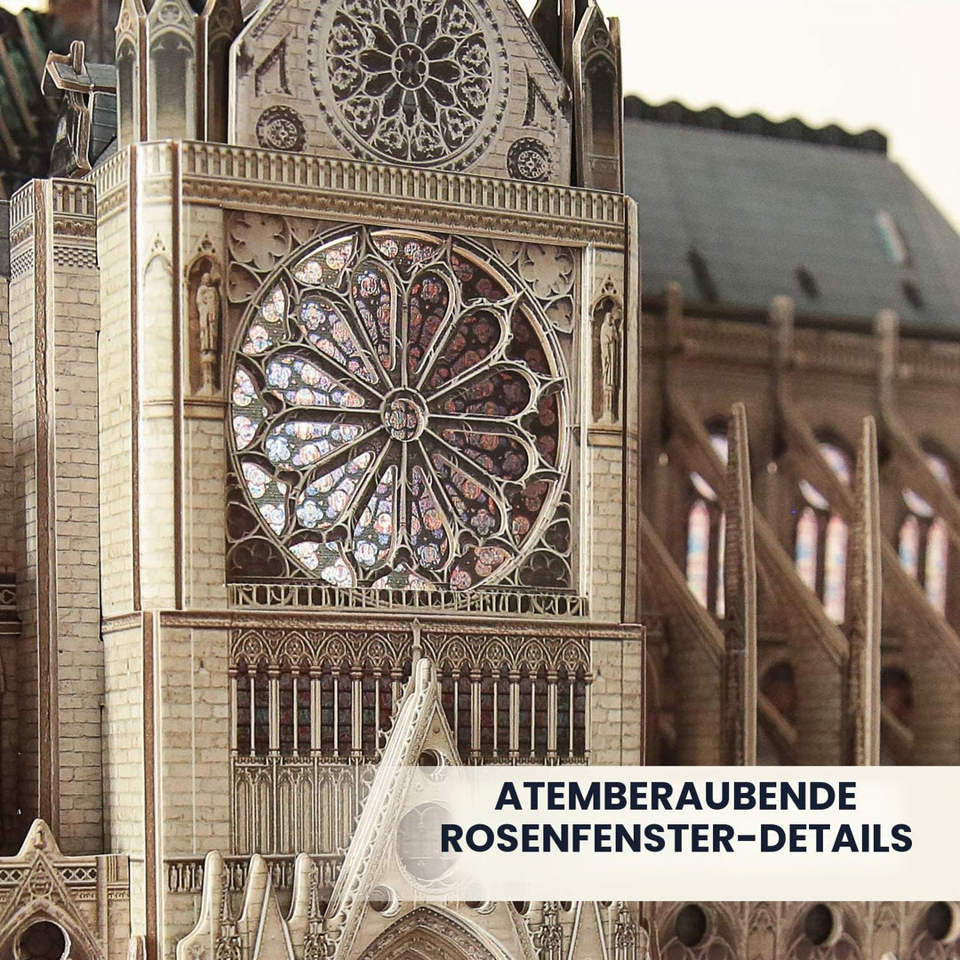 CubicFun 3D Puzzle Frankreich Notre Dame de Paris (Grosse) Architekturmodellbausätze Gotische Kirche