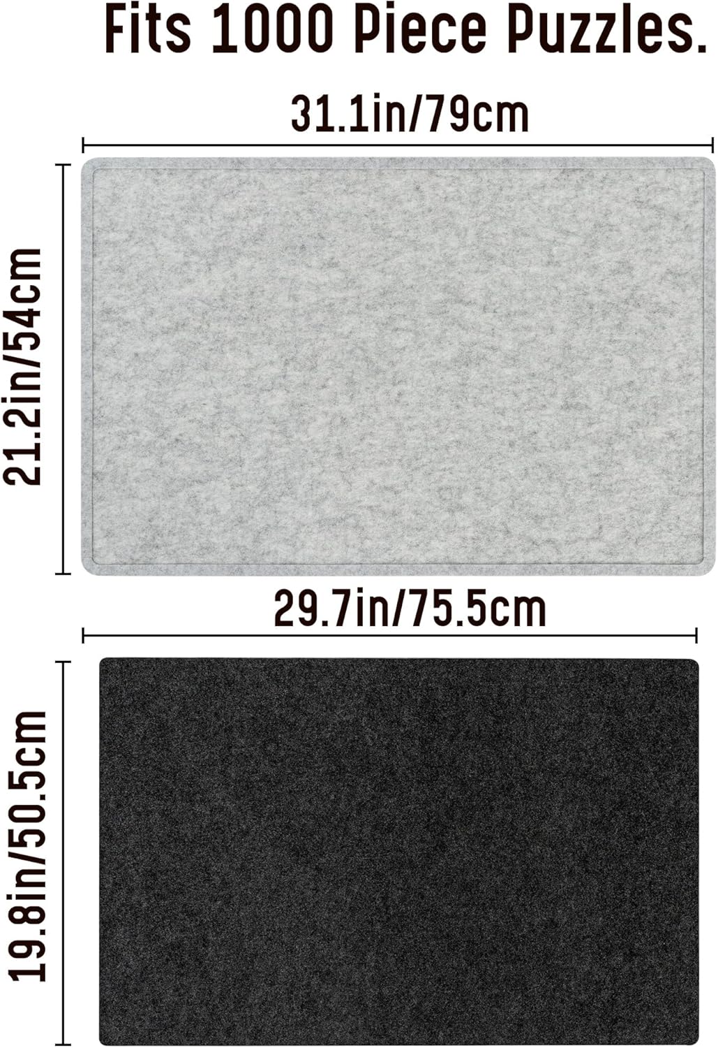 Lavievert 1000 Stück Puzzle Board mit Abdeckung, Puzzle Tisch mit 3 Neigungswinkel, Filzpuzzleablage