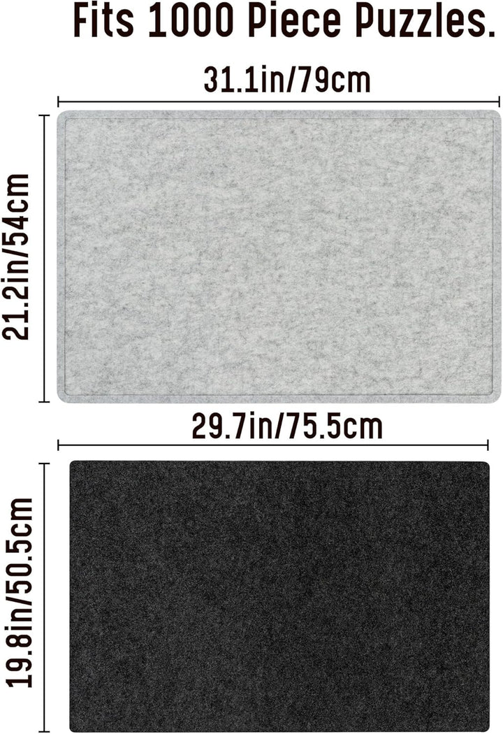 Lavievert 1000 Stück Puzzle Board mit Abdeckung, Puzzle Tisch mit 3 Neigungswinkel, Filzpuzzleablage