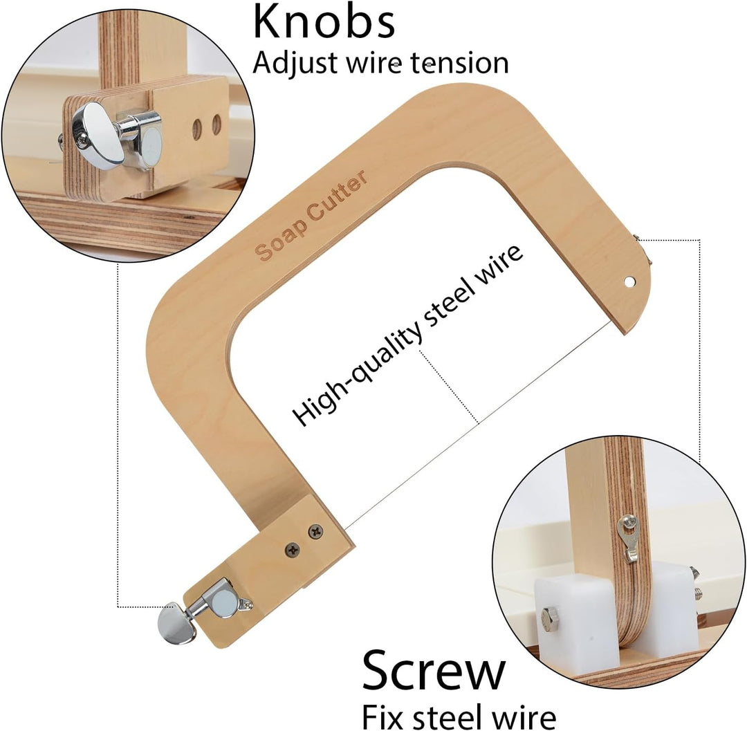Holzseifenschneider, Drahtseifenschneider Einstellbares Edelstahl-Schneidwerkzeug für handgefertigte