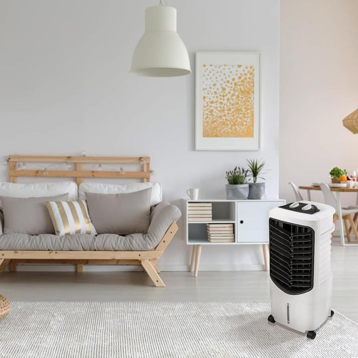 JUNG ALPINA Klimaanlage Mobil ohne Abluftschlauch, 60 dBA, 2in1 - Luftkühler, Luftbefeuchter, Mobile