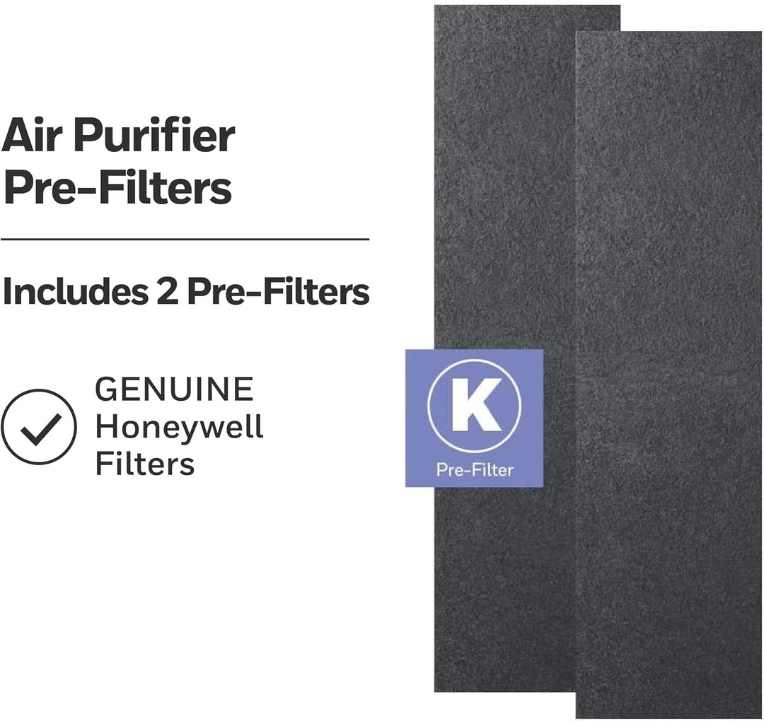 Honeywell Haushalts-Vorfilter für Gerüche und Gas, 2 Stück, Schwarz HVAC Luftfilter, HVAC Luftfilter