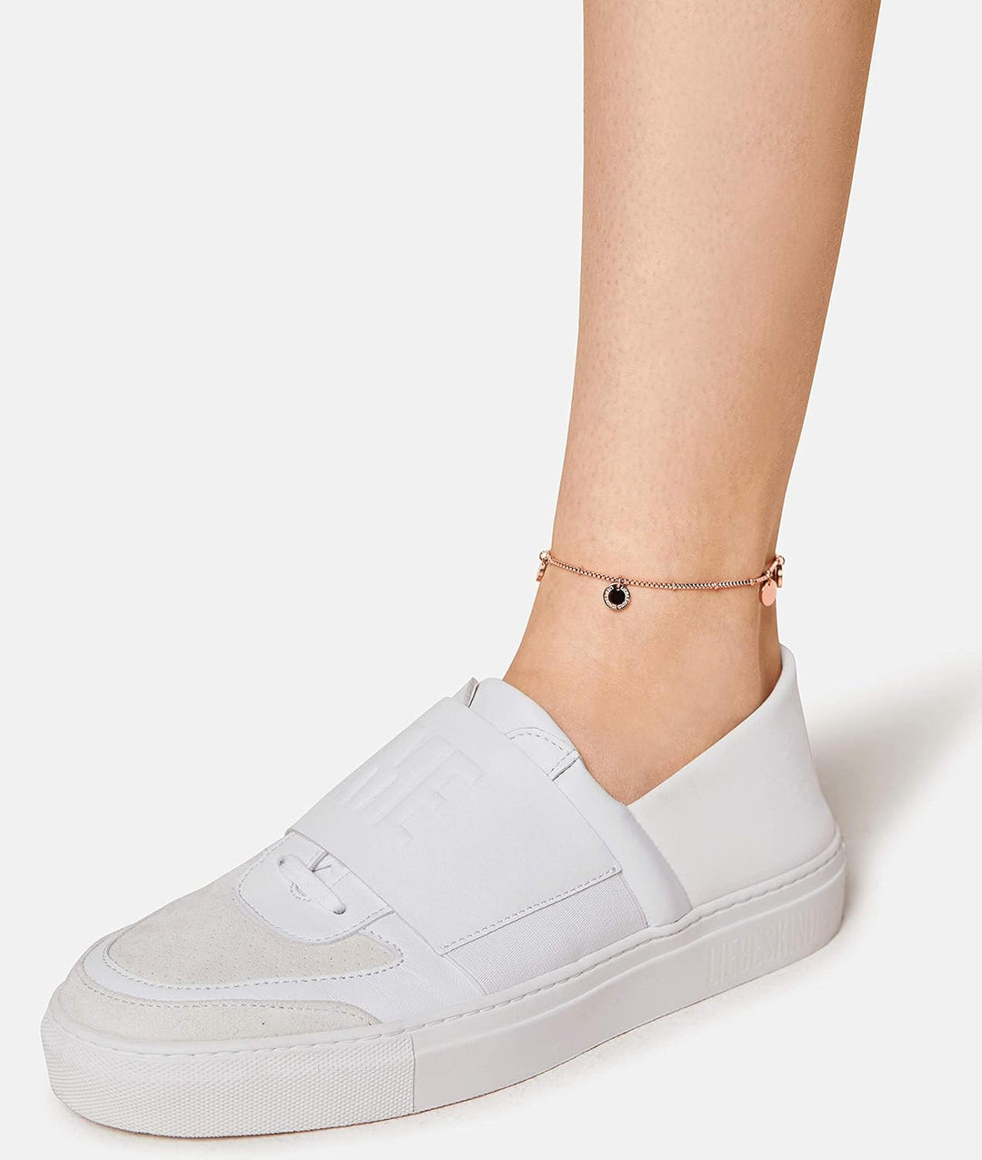 Liebeskind Armband mit Anhänger aus Edelstahl Schwarz Fusskettchen - Roségold, Fusskettchen - Roségo