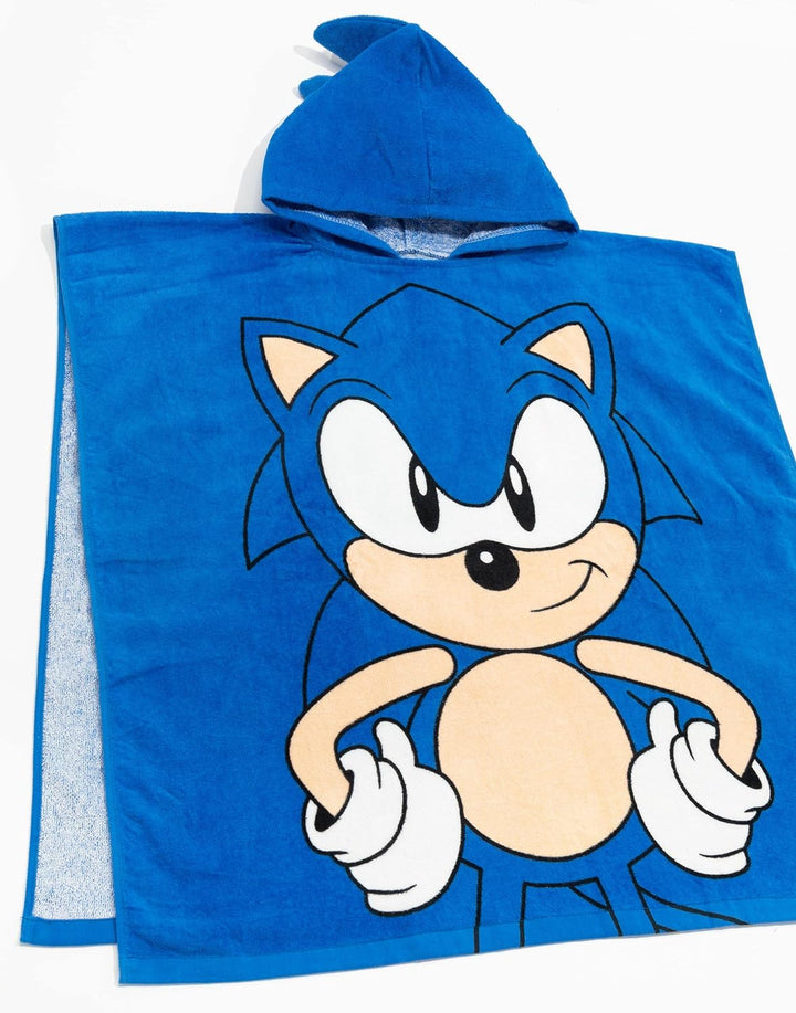 Sonic The Hedgehog Handtuch Poncho Kinder Kleinkinder | Mädchen Jungen Spiel Film Charakter Kinder B