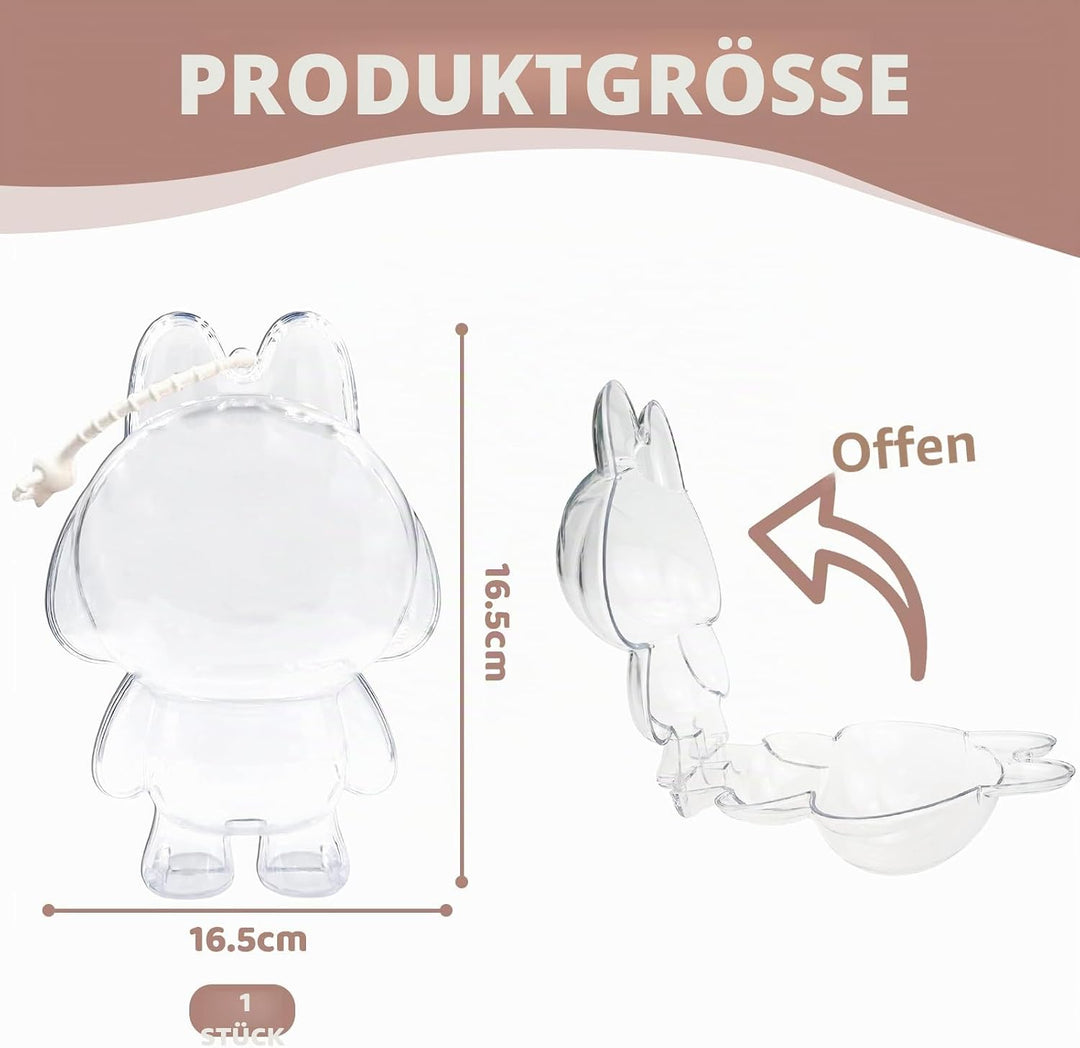 Transparente Doll Case für 17 cm Puppe Cryingbaby Doll, Schutzhülle Schlüsselanhänger für Crying Aga
