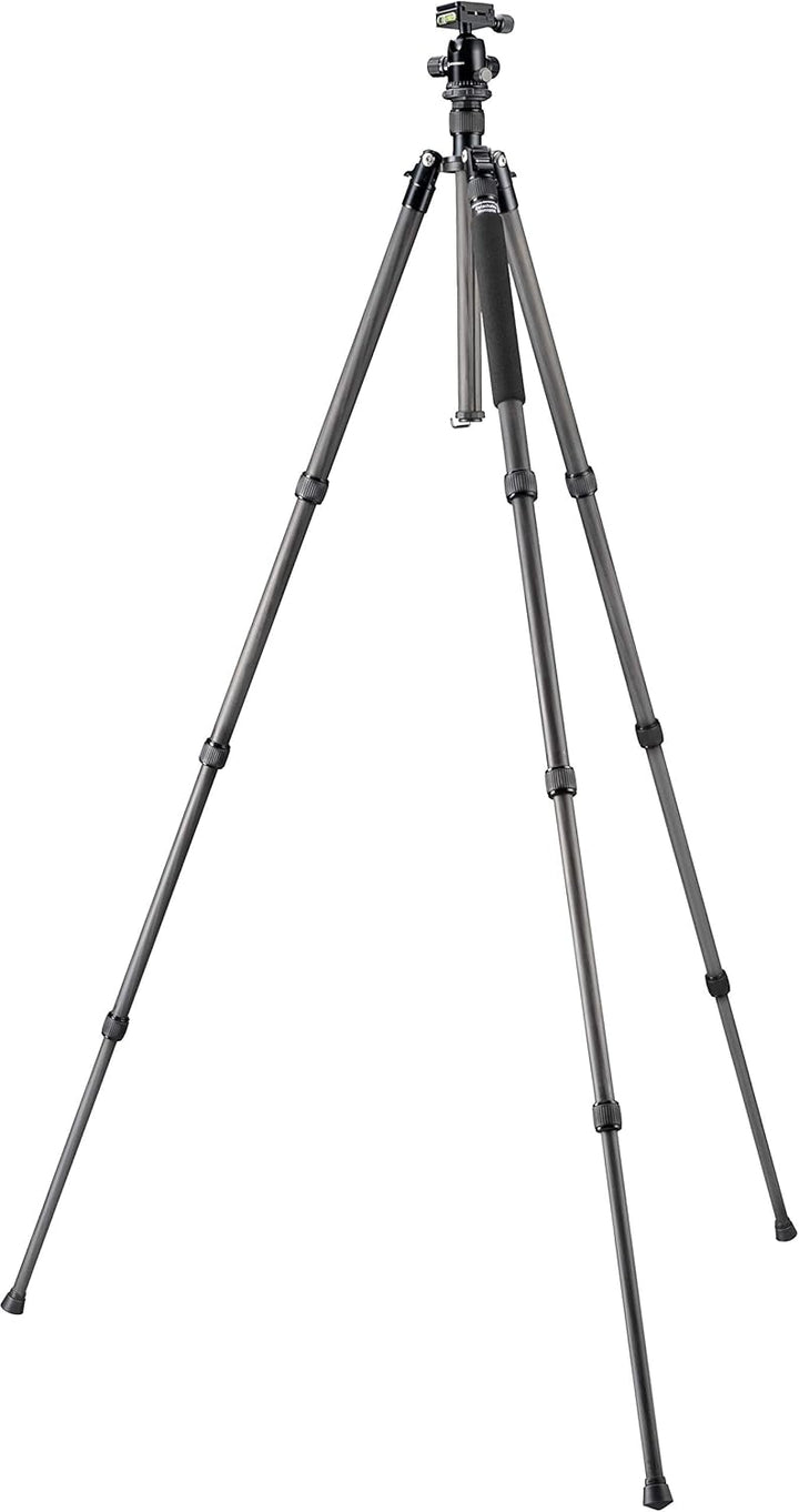 Bresser Carbon-Stativ 165cm höhenverstellbar, 3-in-1 Dreibein Einbein Bodenstativ, 10kg Traglast, Ar
