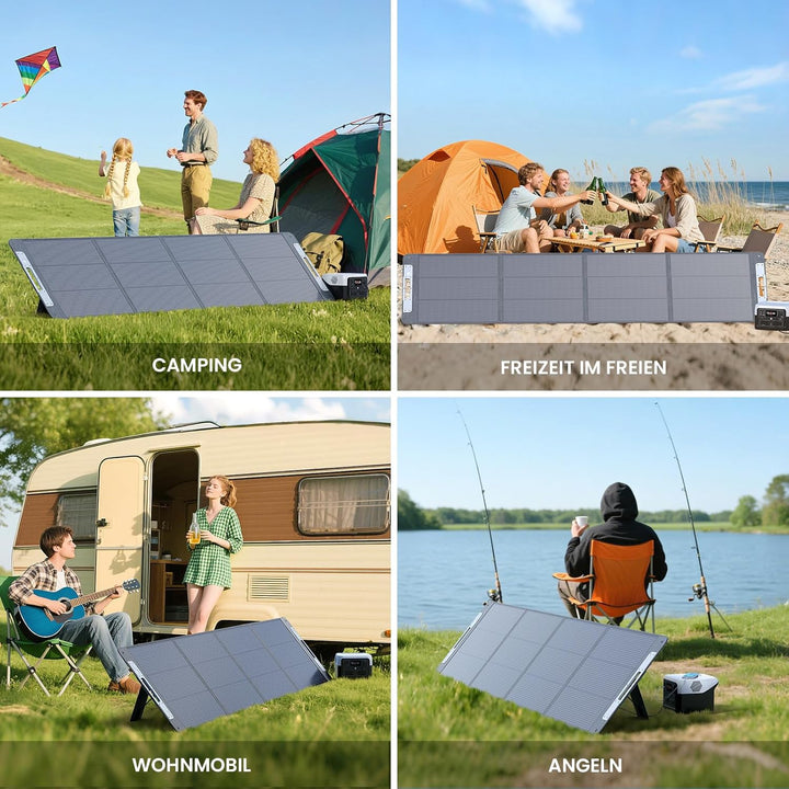220W 19.8V Tragbares Solarpanel,N-Type 16BB Faltbar Monokristalline Solarmodule für Tragbare Powerst