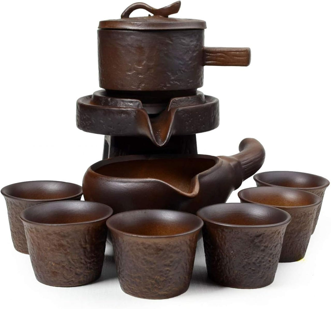 Teekanne 14/1SET Zisha Teekanne Tasse Untertasse Filter Squech Stil High Temperatur Brennen All Blac