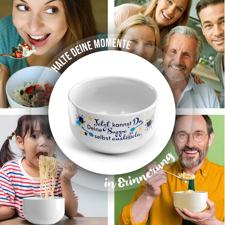 PR Print Royal Geburtstags-Müslischale mit Name selbst gestalten - Suppe selber auslöffeln - Witzige