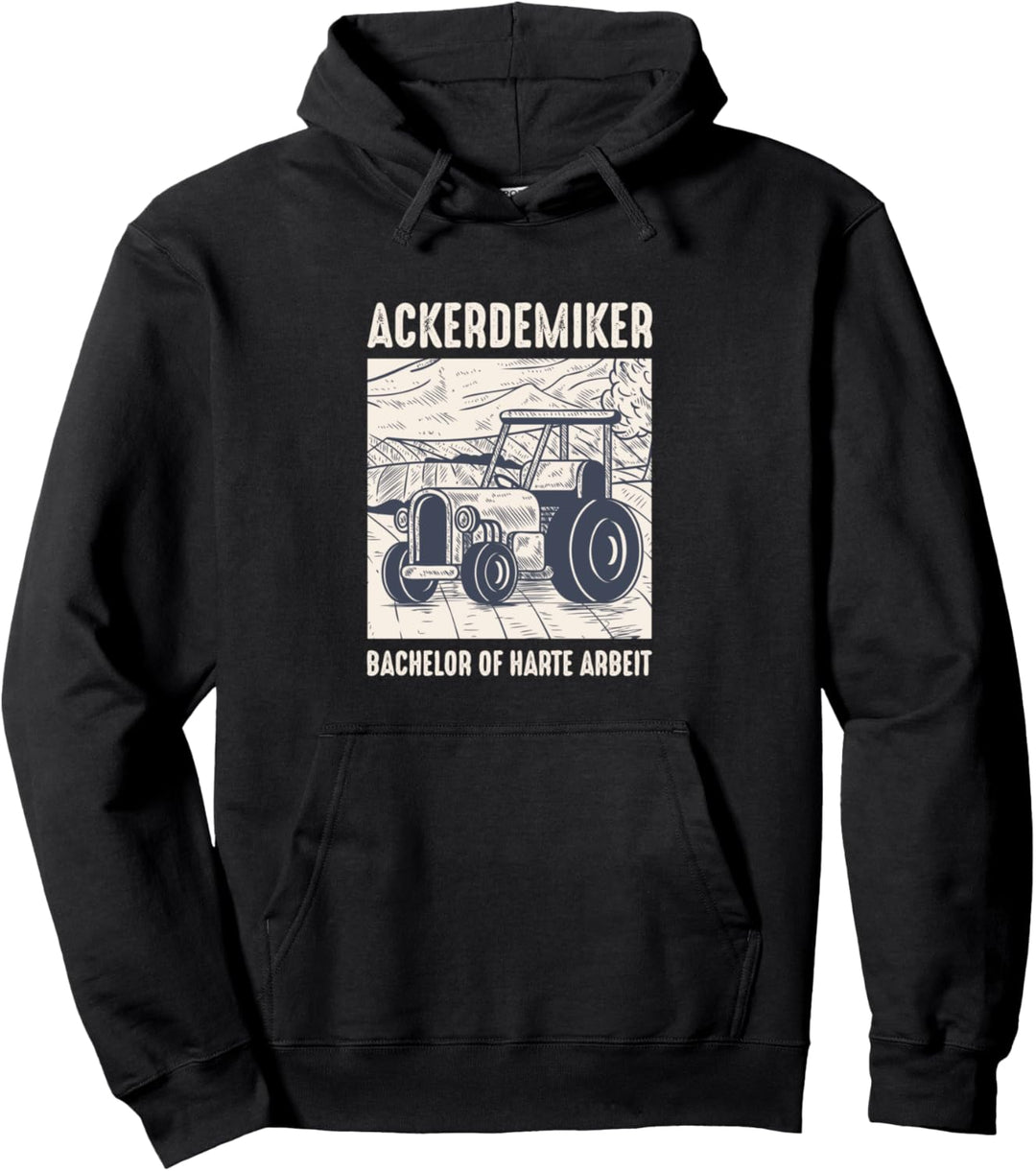 Traktor Vintage Retro Bachelor of harte Arbeit Ackerdemiker Pullover Hoodie