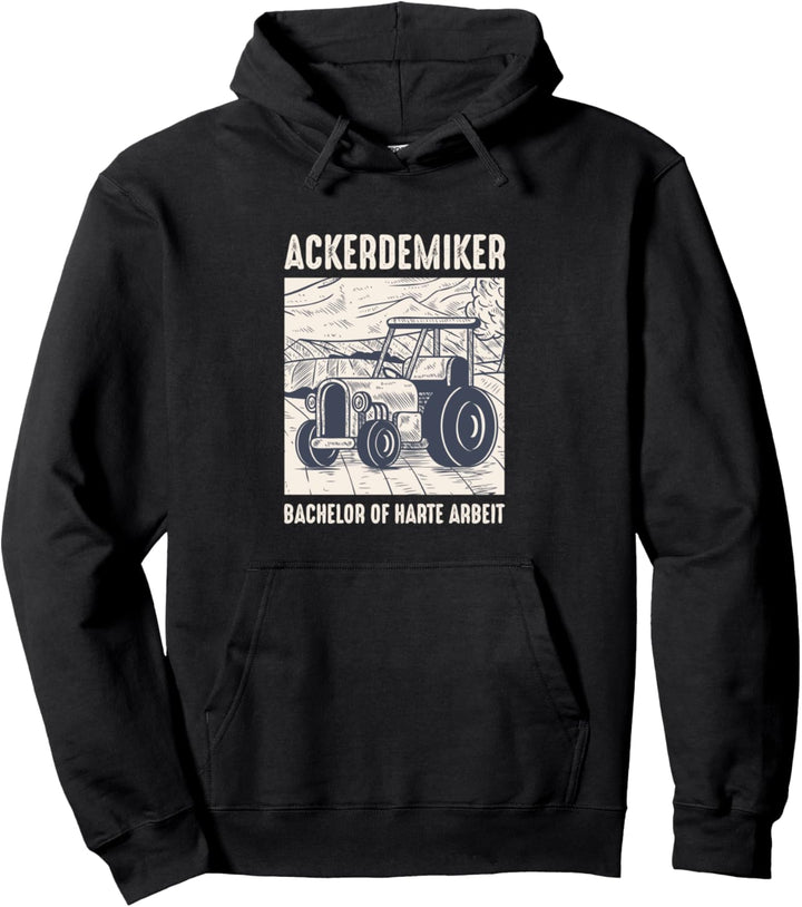 Traktor Vintage Retro Bachelor of harte Arbeit Ackerdemiker Pullover Hoodie