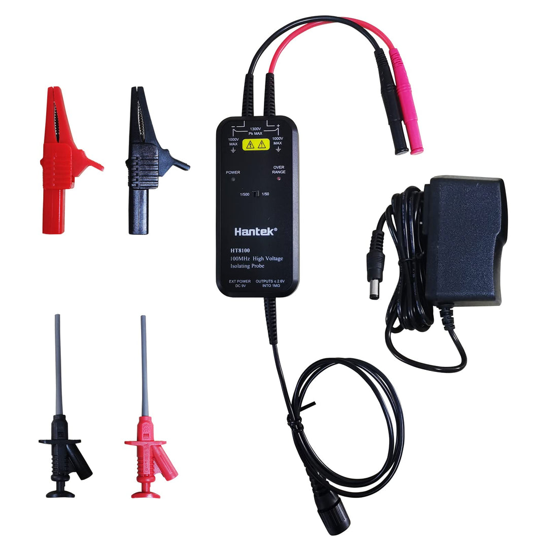 Hantek HT8100 Oszilloskop Sonde Hoch Stromspannung Differential Sonde, 100MHz Bandbreite, HT8100