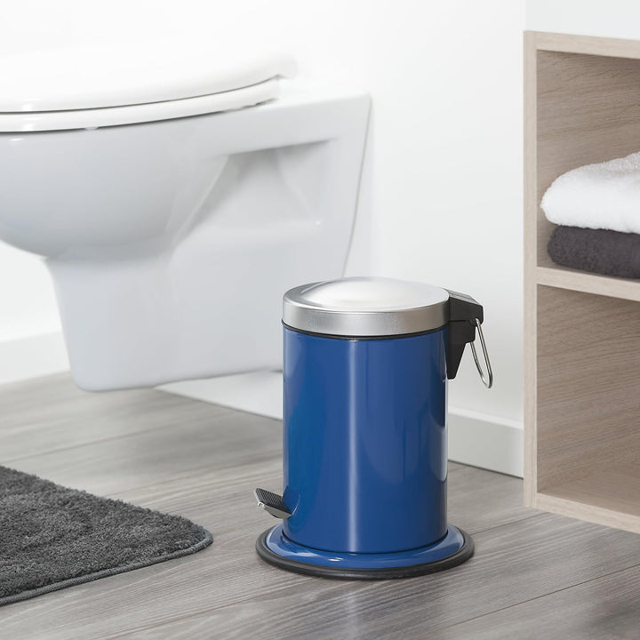 Sealskin Abfalleimer Acero, Kosmetikeimer aus Edelstahl, Farbe: Blau, Inhalt: 3 L, Blau