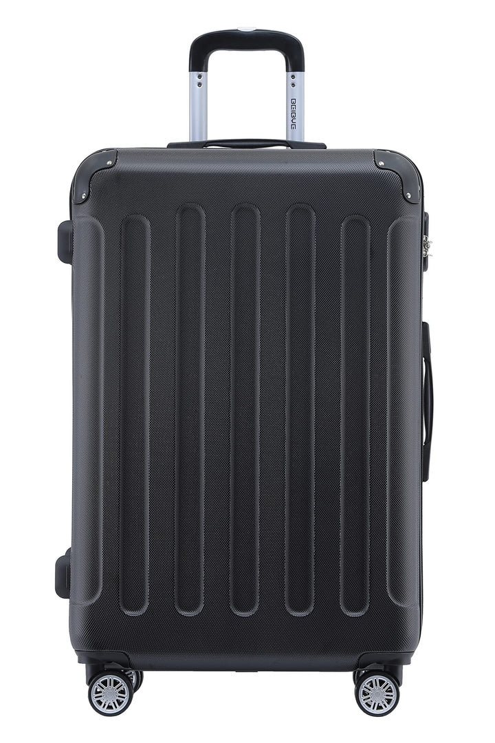 BEIBYE- Hartschalenkoffer Koffer Trolley Rollkoffer Reisekoffer Zahlenschloss 4 Zwilings-Rollen (Bla
