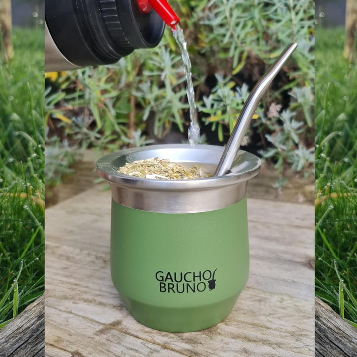 Thermo-Mate aus Edelstahl zum Yerba Mate | Leicht zu reinigen | Hält die Temperatur des Getränks auf