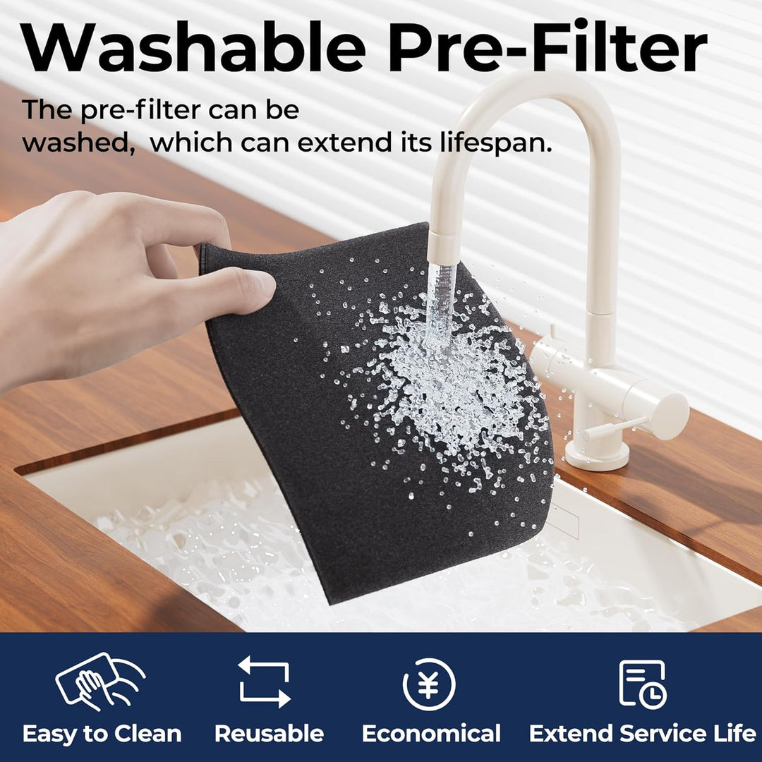 Luftreiniger Allergiker, CADR 420m³/h, 200㎡, Air Purifier für Raucherzimmer gegen Rauch, Staub, Poll