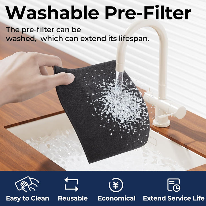Luftreiniger Allergiker, CADR 420m³/h, 200㎡, Air Purifier für Raucherzimmer gegen Rauch, Staub, Poll