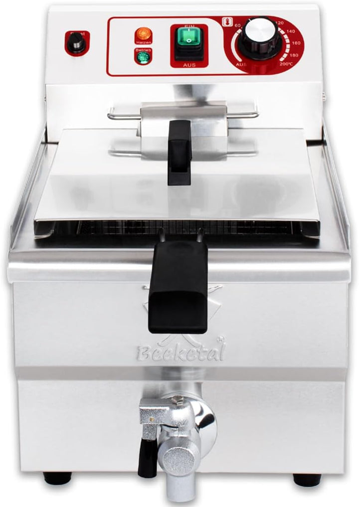 Beeketal 'BWF-132P' Profi Gastronomie Doppel Kaltzonen Fritteuse (2 x 13 Liter Volumen für max. 2 x