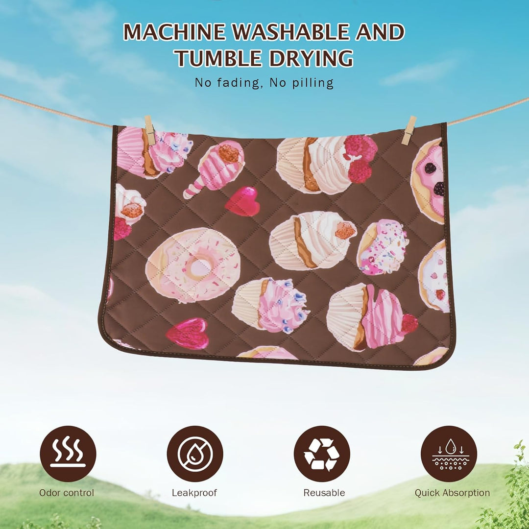 IEUUMLER 2 Stück Welpenunterlagen Waschbar, weich Hunde PIPI matten, Schnell Absorbierend Puppy Pads