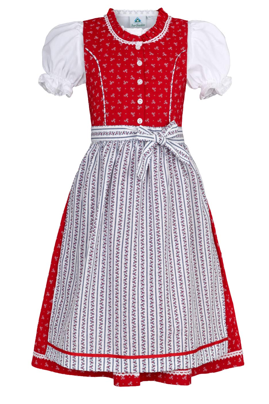 Kinderdirndl Fuchsstadt rot Set-3tlg. Isar T, Gr. 68
