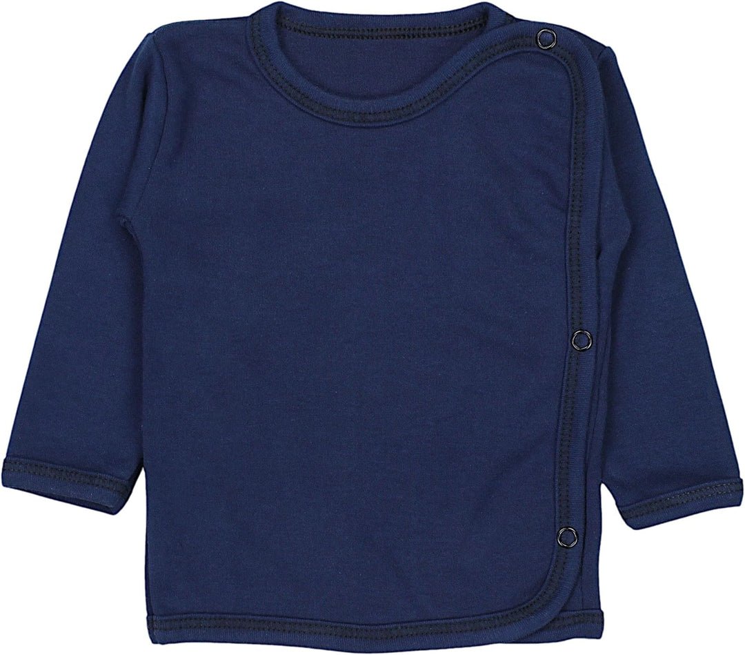 TupTam Unisex Baby Wickelshirt Langarm 5er Pack, 50 Hellbeige Wei&#xDF; Dunkelgr&#xFC;n Jeans Dunkel