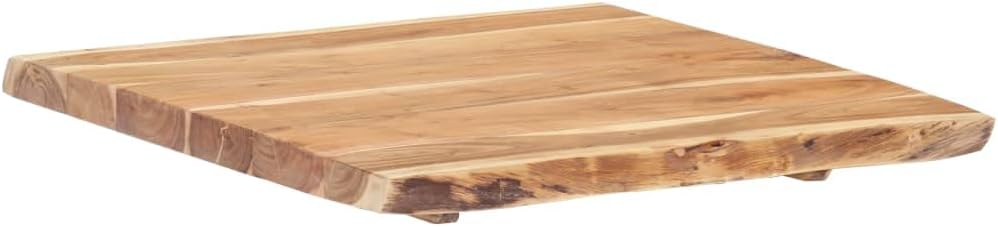 vidaXL Massivholz Tischplatte Baumkante Massivholzplatte Akazie 58x(50-60) x3,8cm 60 x 60 x 3.8 cm,